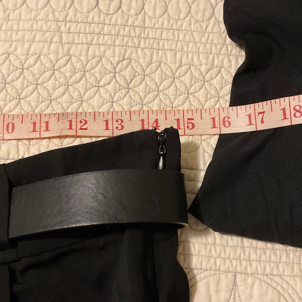Tahari Black A-Line Skirt with Belt - Picture 4 of 5